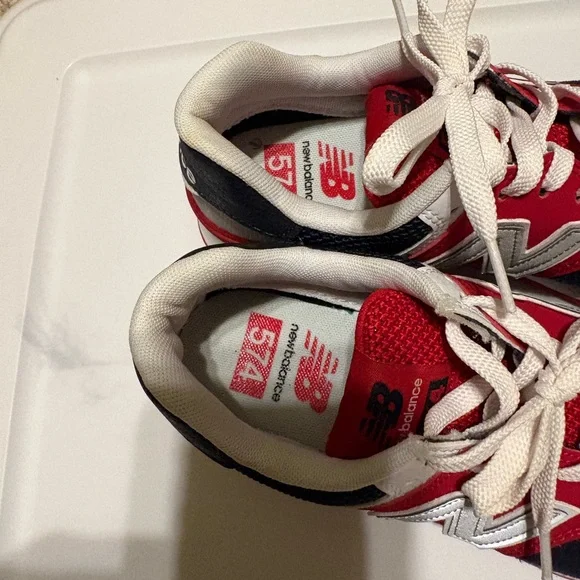 New Balance Red and Navy Sneakers - Picture 5 of 6